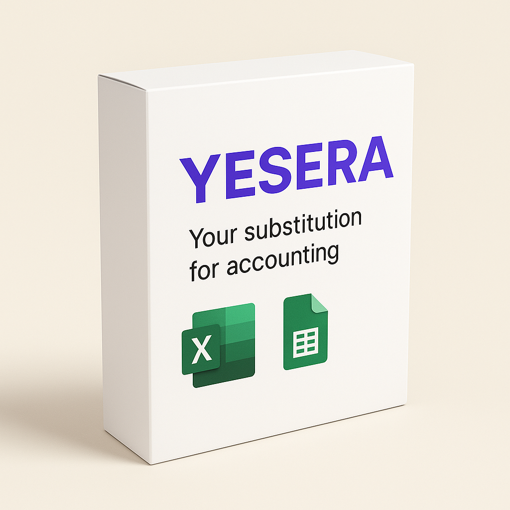 Yesera Bookkeeping Spreadsheet – Simple Excel & Google Sheets Accounting for Small Businesses