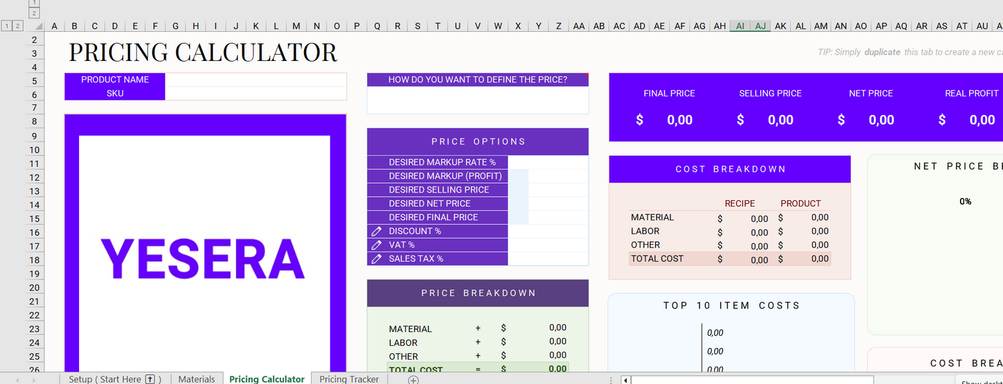 Product Pricing Calculator
