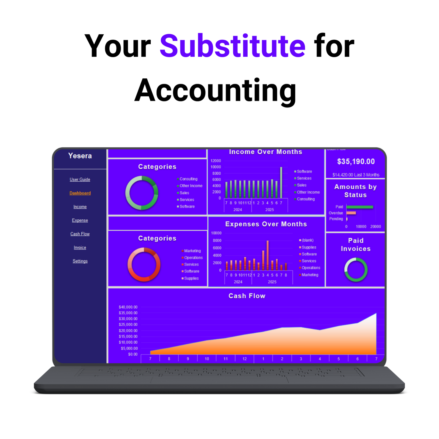 Yesera The Stress-Free Bookkeeping Spreadsheet for Small Businesses