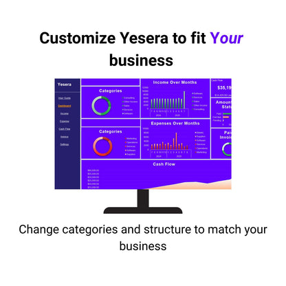 Yesera The Stress-Free Bookkeeping Spreadsheet for Small Businesses